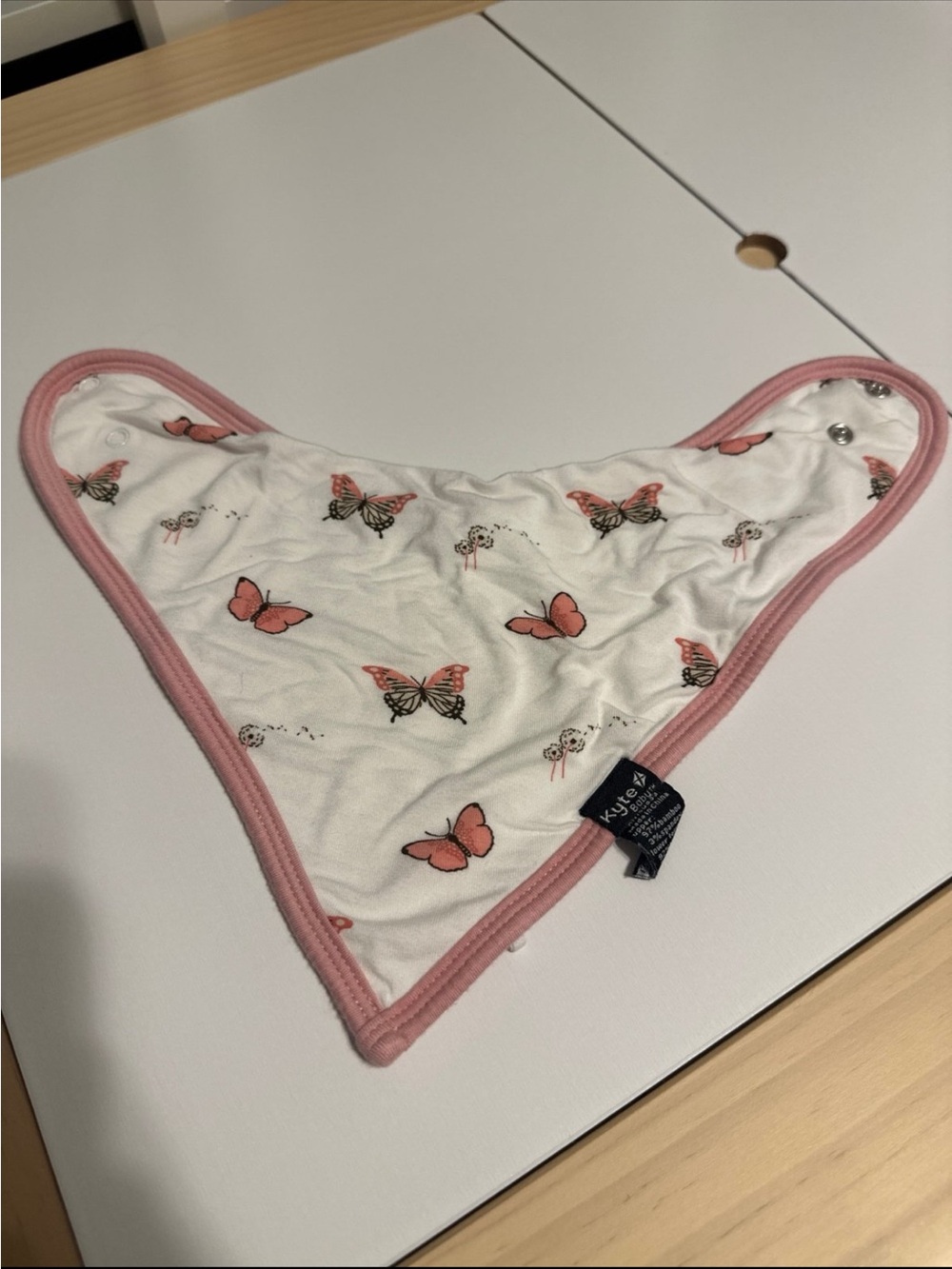 Kyte Baby Pink Butterfly Bib